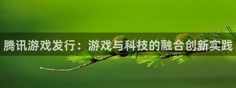 db电竞官网注册方法视频教程：腾讯游戏发行：游戏与科技的融合创新实践
